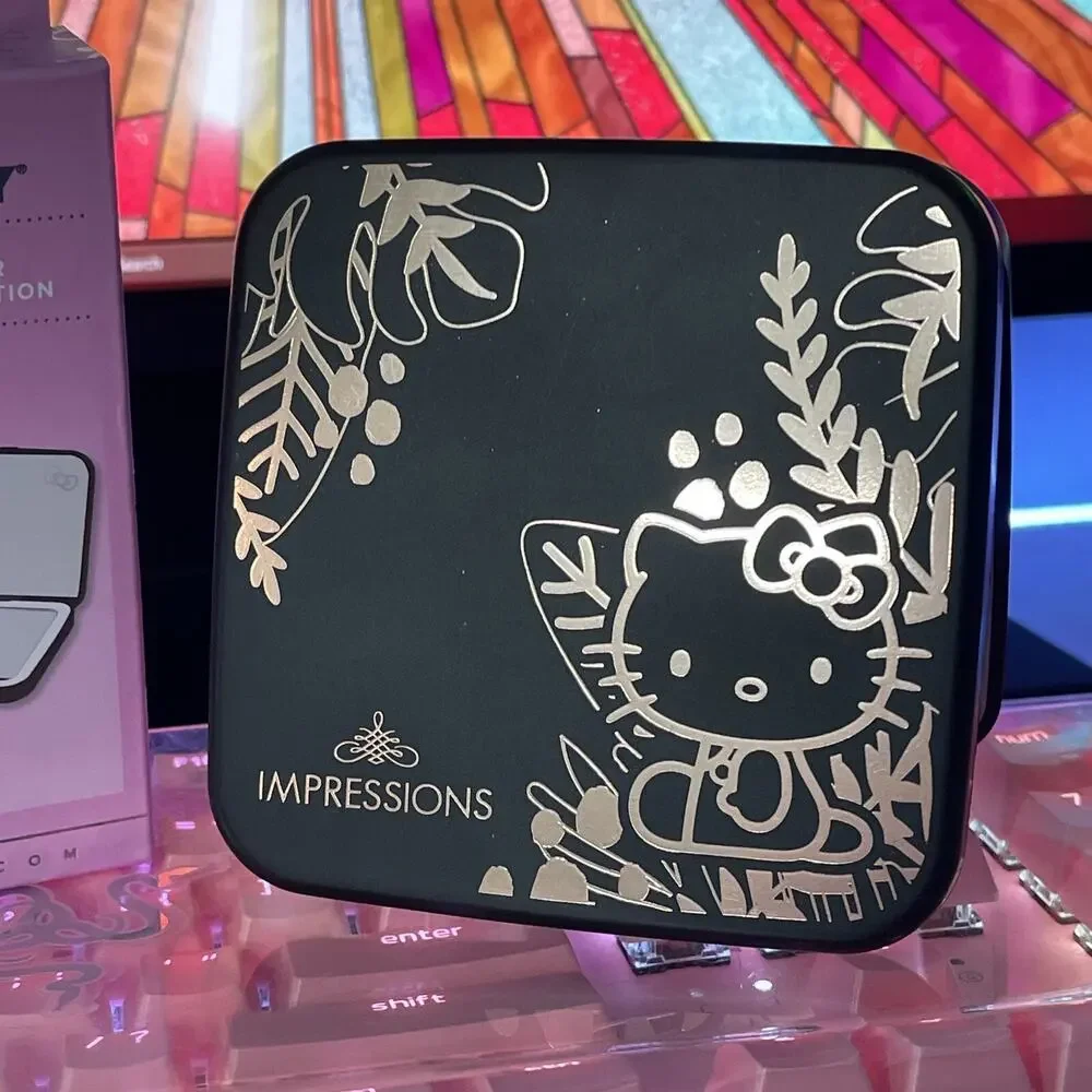 Impressions Vanity Hello Kitty Compact Mirror Black Touch Sensor Dimmer Sanrio
